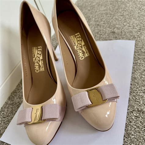 Salvatore Ferragamo 4 Nude Pink Heels These Have Depop