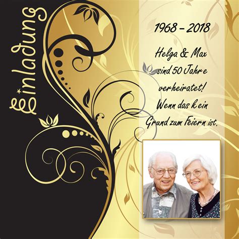 Einladung Einladungskarten Goldene Hochzeit Dankeskarten Shop