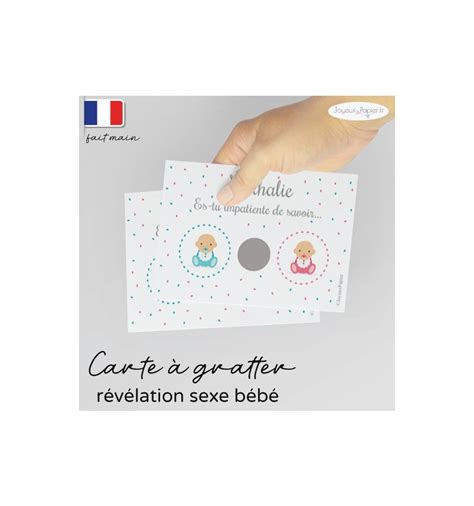 Carte Gratter Personnalis E Annonce Sexe B B Fille Gar On