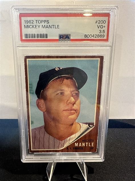 1962 Topps Mickey Mantle 200 PSA 3 5 Centered Nicely Sharp Fresh