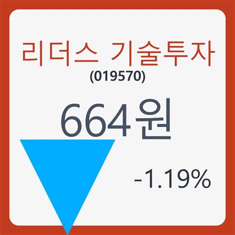 리더스 기술투자주가 8월 26일 현재 664원 및 증권 차트 분석