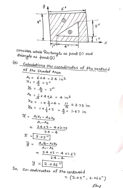 Determine The Centroid X Of The Shaded Area 2