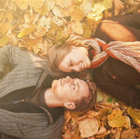 Happy Couple In Autumn Stock Image Image Of Fall Outdoors 45698563