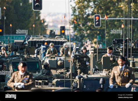 Madrid, Spain - October 12, 2023: Military parade during Spanish ...