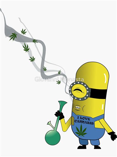 "Smoking Minion" Sticker for Sale by giovanni monasta | Redbubble