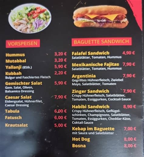 Speisekarte Von Habibi Fried Chicken House Restaurant Gemeinde Imst