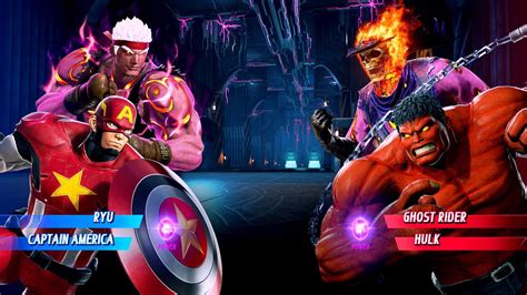 Evil Ryu Red Cap Vs Ghost Rider Red Hulk Very Hard Marvel Vs