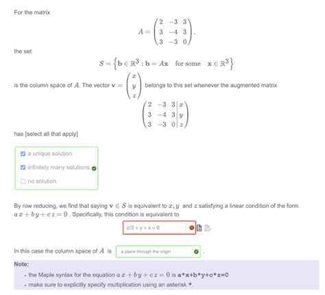 Solved For The Matrix A 233343330 The Set Chegg Chegg