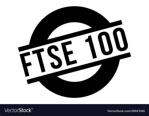 Ftse 100 stamp typographic Royalty Free Vector Image