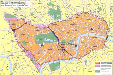 London Congestion Area Map