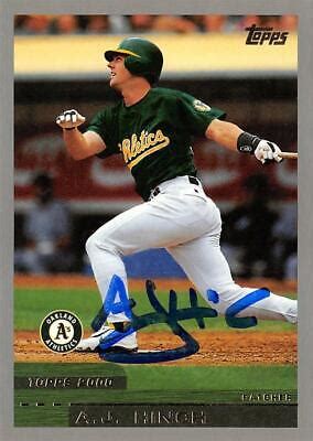 A.J. Hinch autographed baseball card (Oakland Athletics) 2000 Topps ...