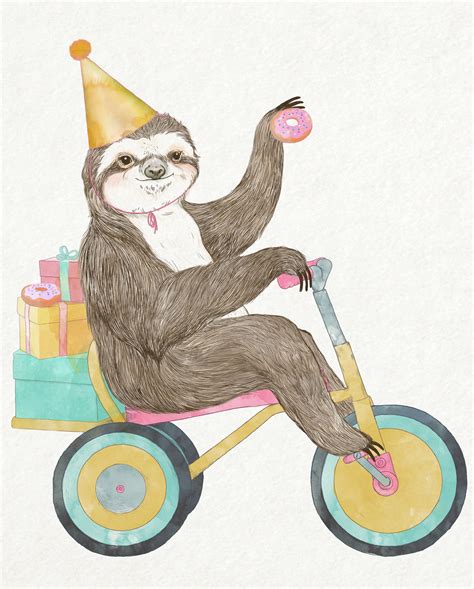 birthday sloth :: Behance