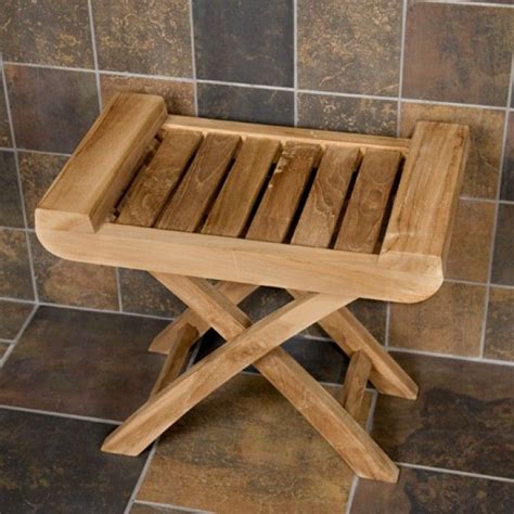 Folding Teak Bathshower Seat Teak Shower Seat Wood Shower Bench