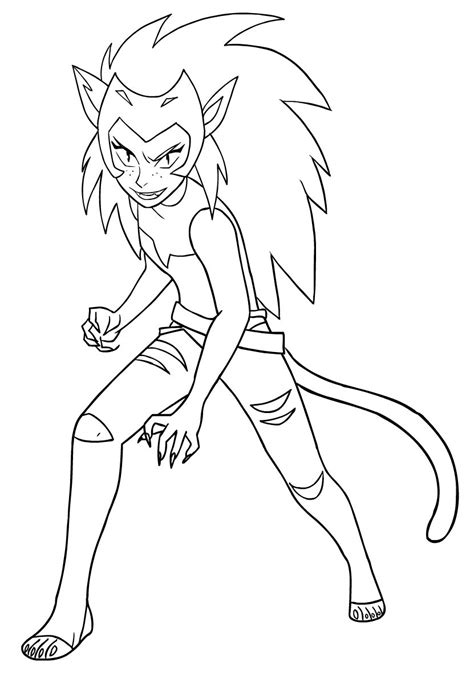 She Ra Coloring Page Catra Coloring Pages Cute Coloring Pages