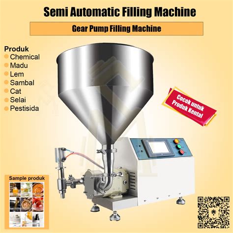 Jual Mesin Pengisi Cairan Kental Semi Automatic Gear Pump Filling