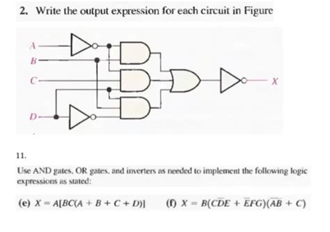 Solved Write The Output Expression For Each Circuit In Chegg