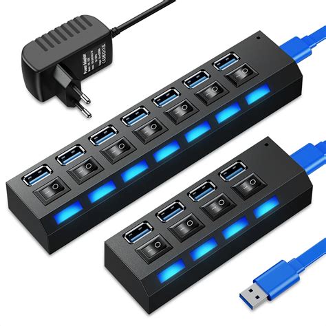 Usb 30 Hub Usb Hub 30 Multi Usb Splitter 3 Hab Use Power Adapter 47 Port Multiple Expander 2