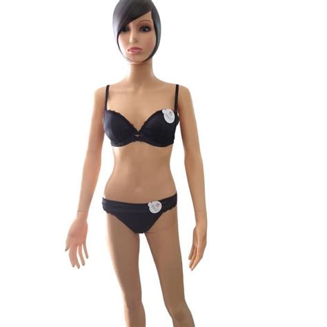 Ensemble Lingerie Femme Soutien Gorge Culotte Noir Camille Aim E L Taille Du B