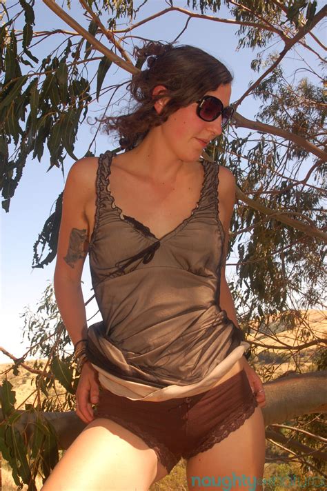 Amateur Beauty Artemis Strips Underneath The Tree And Unveils Her Hairy