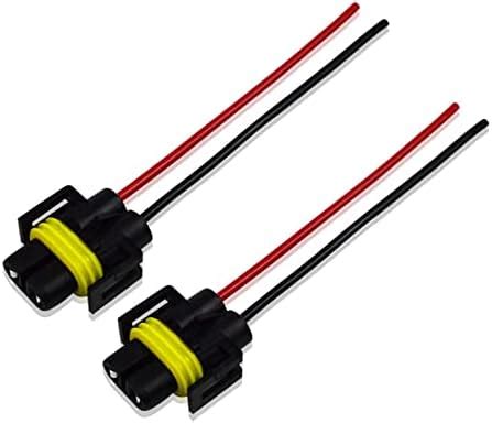 Amazon 2 PCS Car Socket Cord H8 H9 H11 Female Adapter Wiring