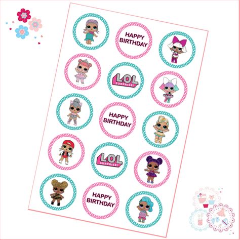 Lol Surprise Doll Logo Cupcake Toppers Printable