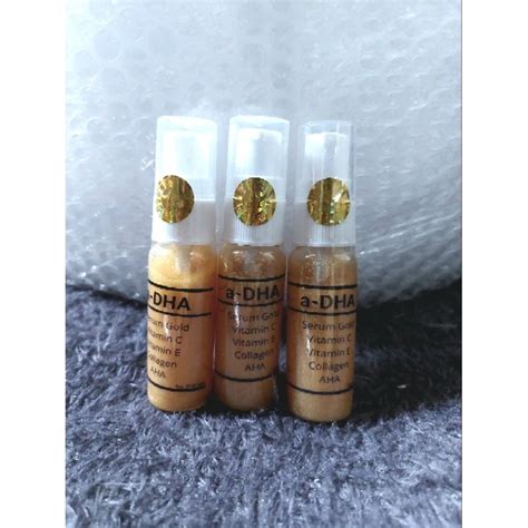 Jual ECER SERUM GOLD A DHA HOLO EMAS ORI BOTOL PLASTIK 20ml COD