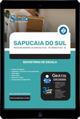 Apostila Prefeitura De Sapucaia Do Sul Rs Em Pdf Secret Rio De Escola