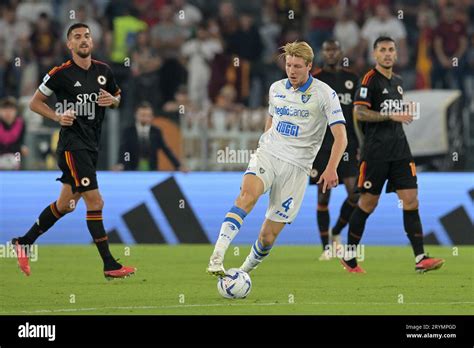 Rome Italy 01 Oct 2023 Marco Brescianini Of Frosinone At The Roma Vs