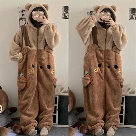 Cute Bear Pajamas En 2023 Disfraz De Oso Pijama De Oso Pijamas De