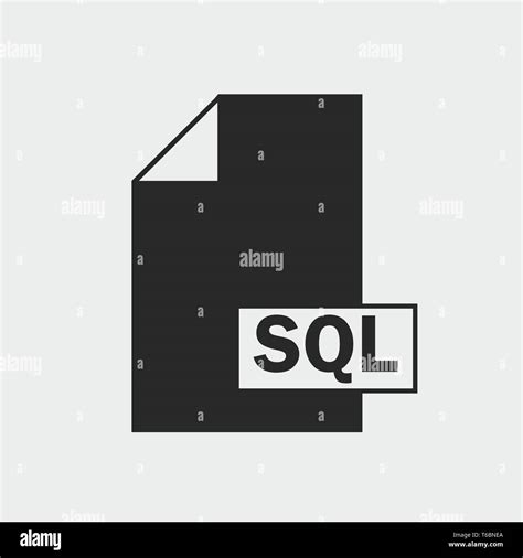 Structured Query Language Sql File Format Icon On Gray Background