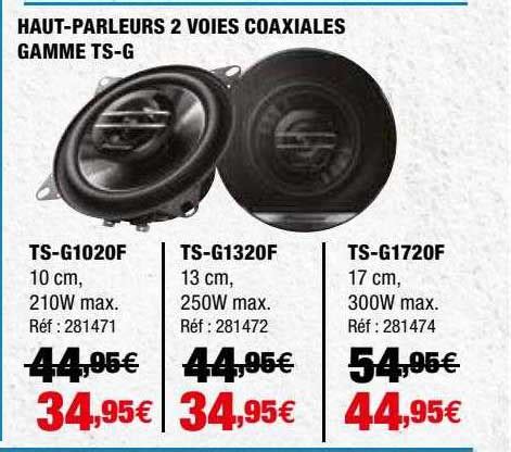 Promo Haut Parleurs 2 Voies Coaxiales Gamme Ts G Chez Autobacs