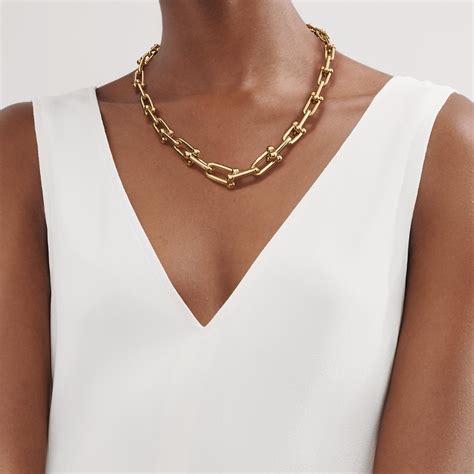 Tiffany Hardwear Graduated Link Necklace In K Gold Tiffany Co