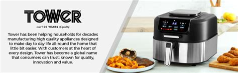 Tower T17131 Vortx 5 In 1 Air Fryer And Grill With Crisper 5 6l 1700w Black Uk