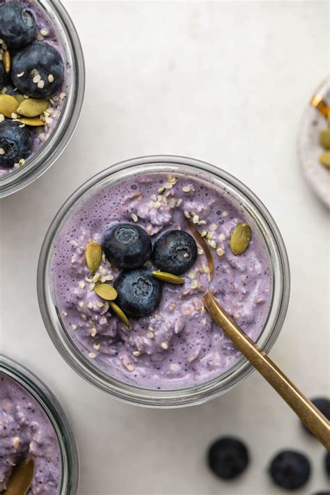 Blueberry Overnight Oatmeal Vegan Gluten Free From My Bowl