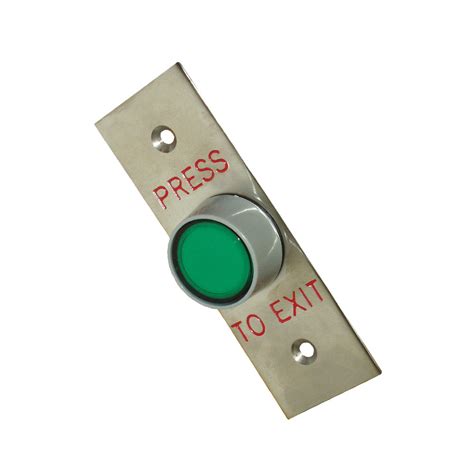 Illuminated Green Push-to-Exit Button