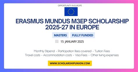 Fully Funded Erasmus Mundus M Ep Scholarship In Europe