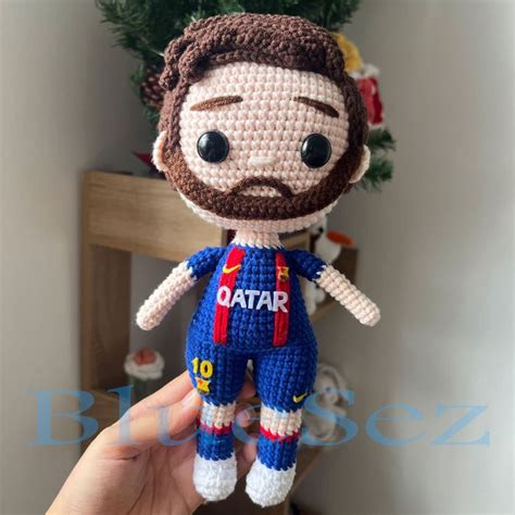 Lionel Messi Barcelona Crochet Doll Messi Amigurumi Doll World Soccer