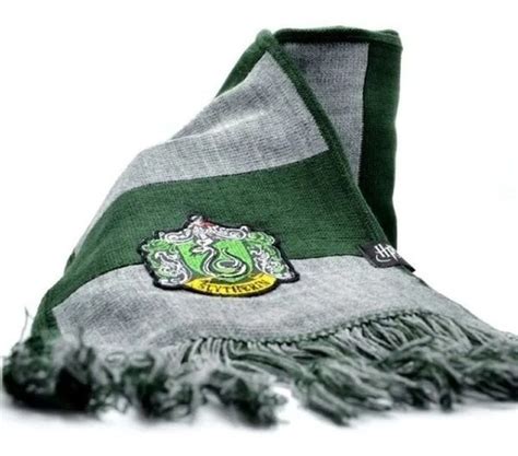 Bufanda Harry Potter Slytherin Rayada Con Escudo Oficial Avellaneda