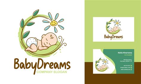 Cute Baby Logo Design Vector 6117026 Vector Art At Vecteezy