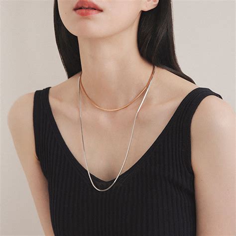 Snake Bone Chain Necklace Apollobox