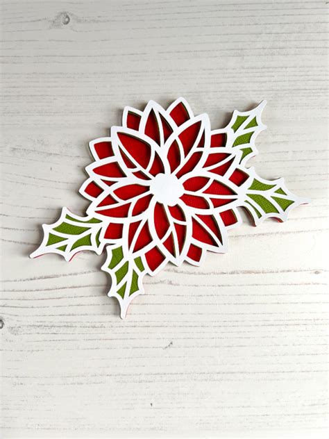 Layered Poinsettia SVG Like Love Do