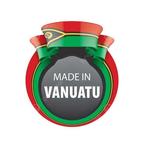 Ilustración Vectorial De La Bandera De Vanuatu Sobre Un Fondo Blanco