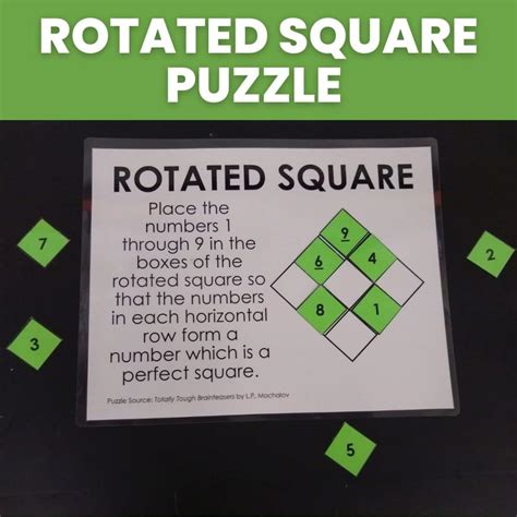 Nine Squares Puzzle Math Love