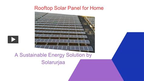 Ppt Rooftop Solar Panel For Home A Sustainable Energy Solution By Solarurjaa Powerpoint