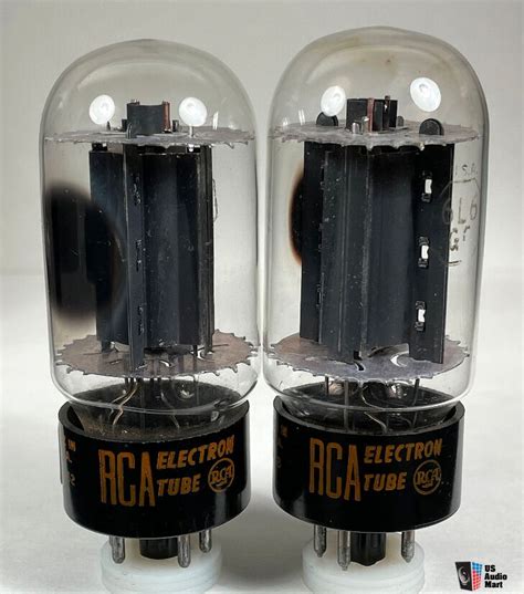 2 RCA 6L6GC Black Plate Tubes TV7 AT1000 Tested Strong Matched For