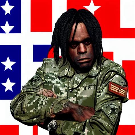 Chief Keef In The Military Digital Art Very Detailed Stable