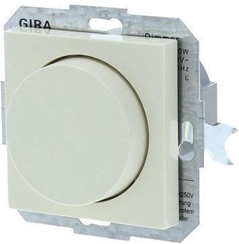 Gira SY55 Inbouw Dimmer Tot 400W Draai Uit Crème bol