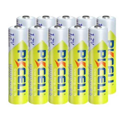 10PCS PKCELL 1 2v NI MH AAA Battery 3A 1000MAH AAA Rechargeable Battery