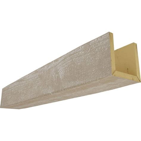 Ekena Millwork 6 In X 12 In X 8 Ft 3 Sided U Beam Rough Sawn White