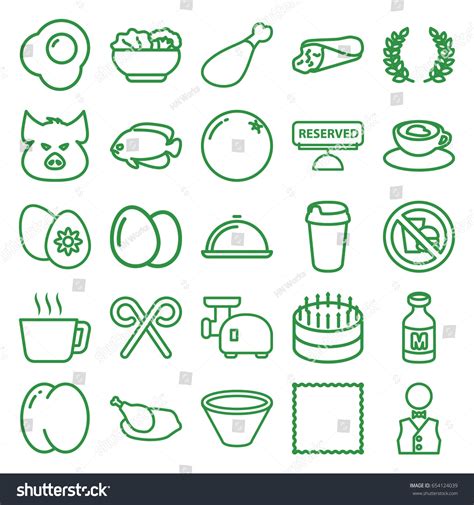 Food Icons Set Set Food Stock Vector Royalty Free